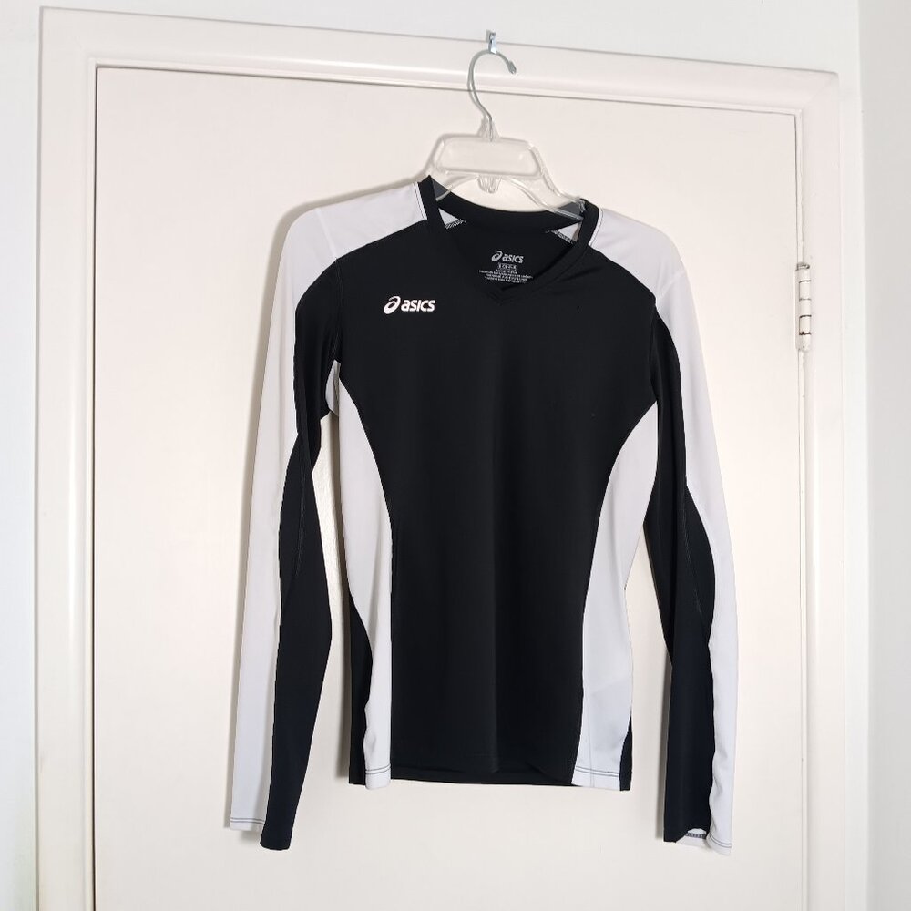 asics  roll shot performance  jersey,  long  sleeve athletic  top